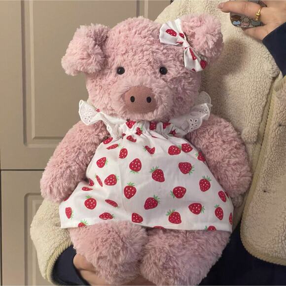 Bartholomew bear clothes outfits - Red strawberry dress (Large) - Picture 1 of 2